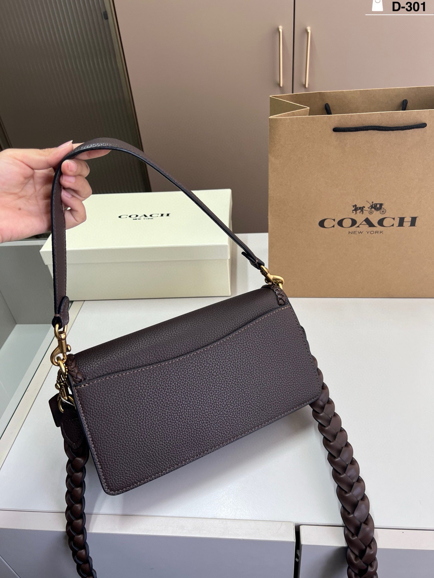 Braided Leather Crossbody