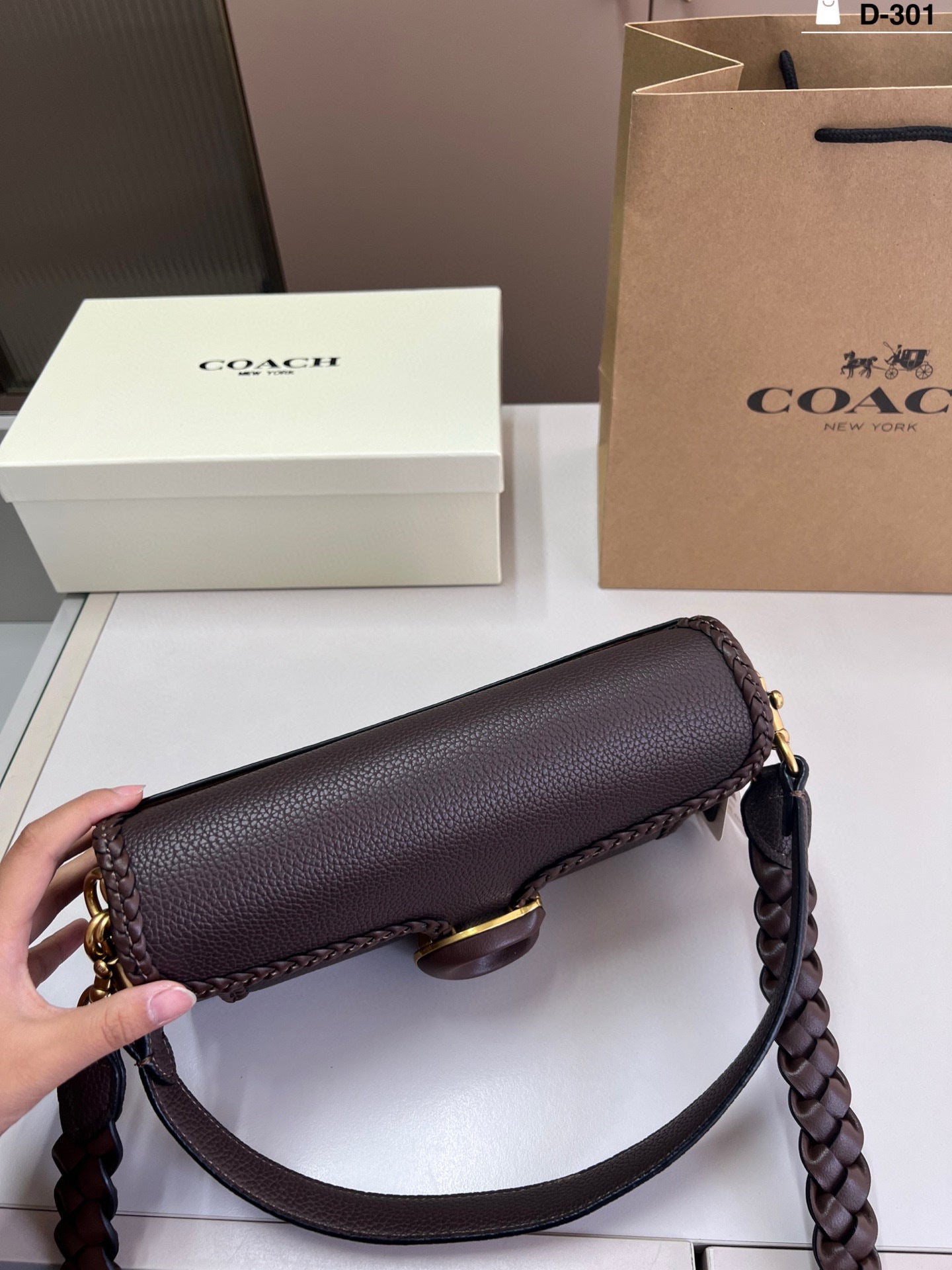 Braided Leather Crossbody