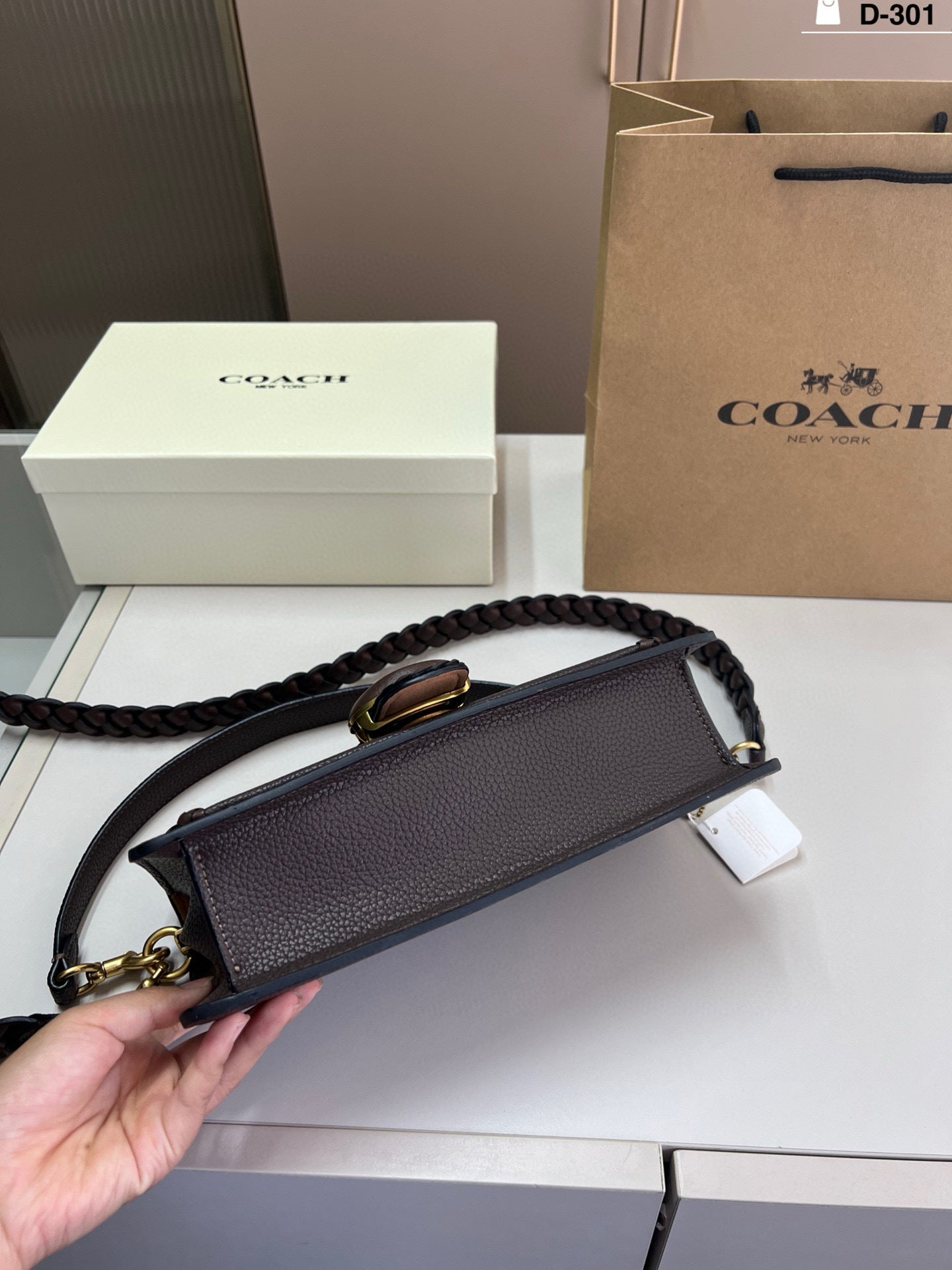 Braided Leather Crossbody