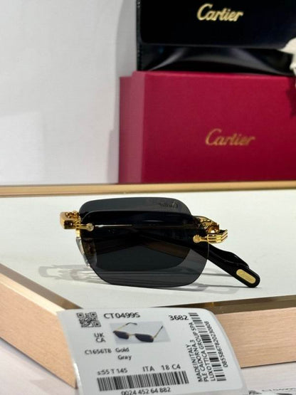 Foldable Rimless Rectangle Sunglasses