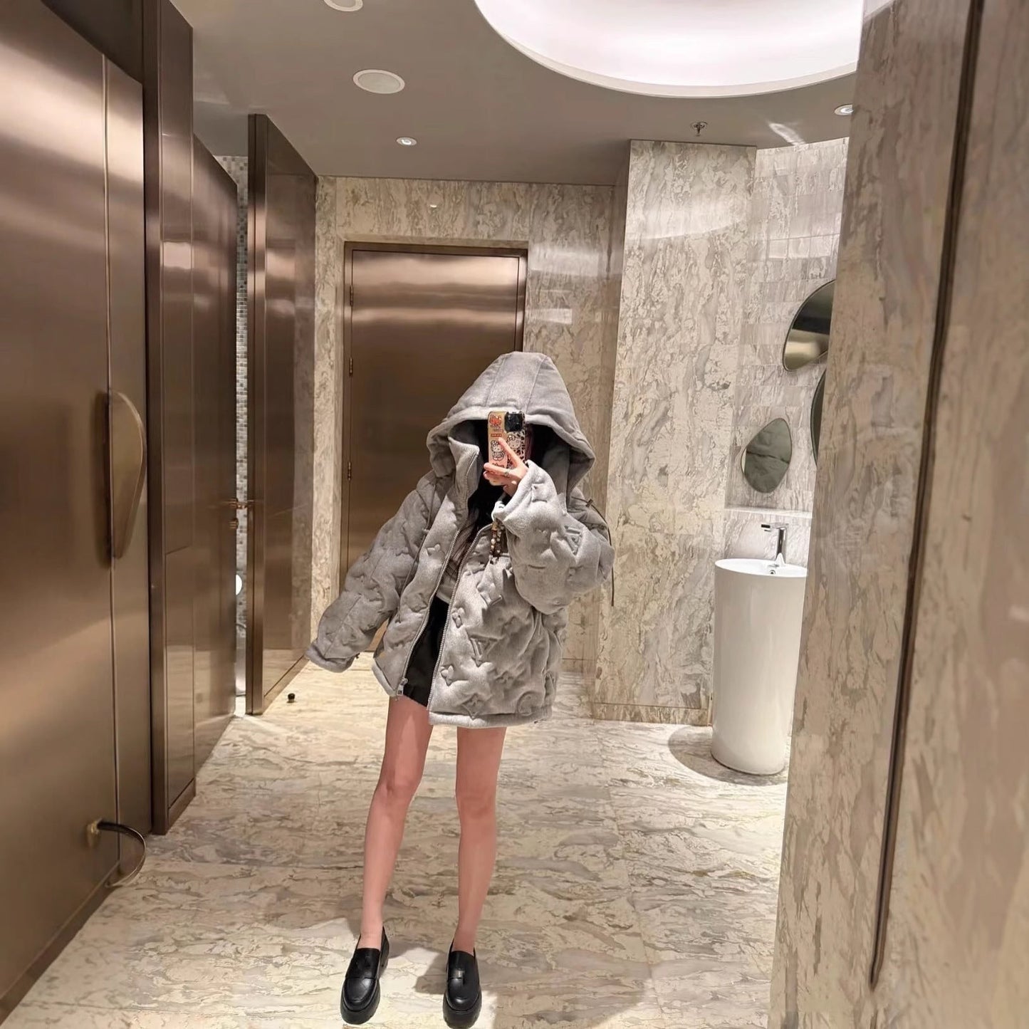 Textured Puffer Jacket