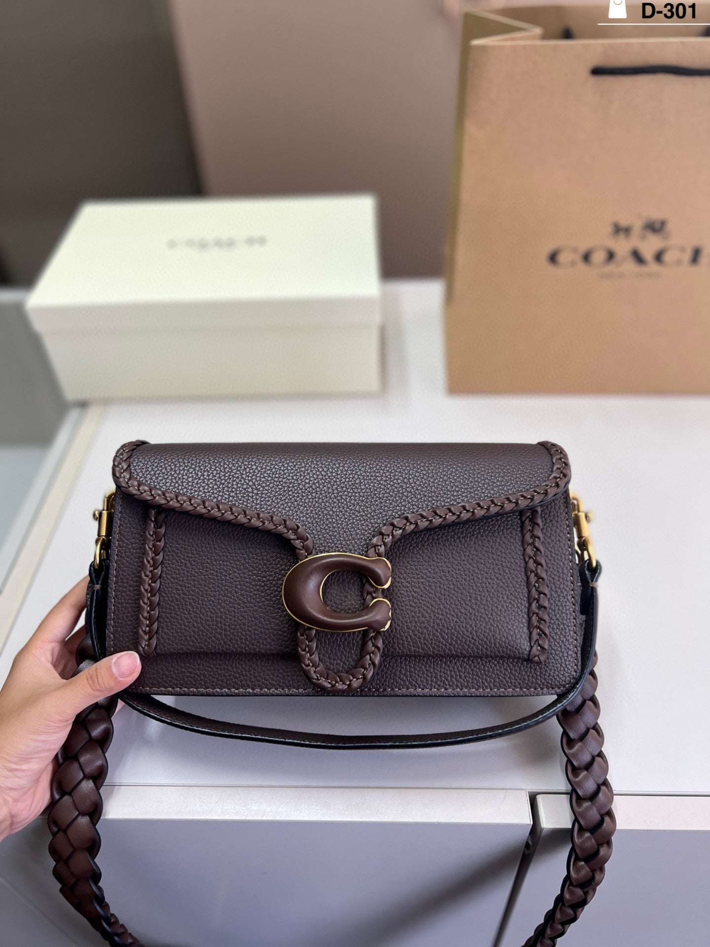 Braided Leather Crossbody